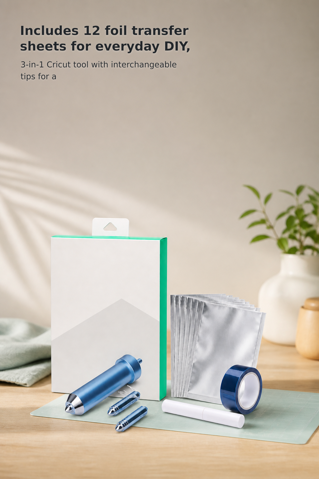 Foil Transfer Tool Kit with 12 Foil Sheets